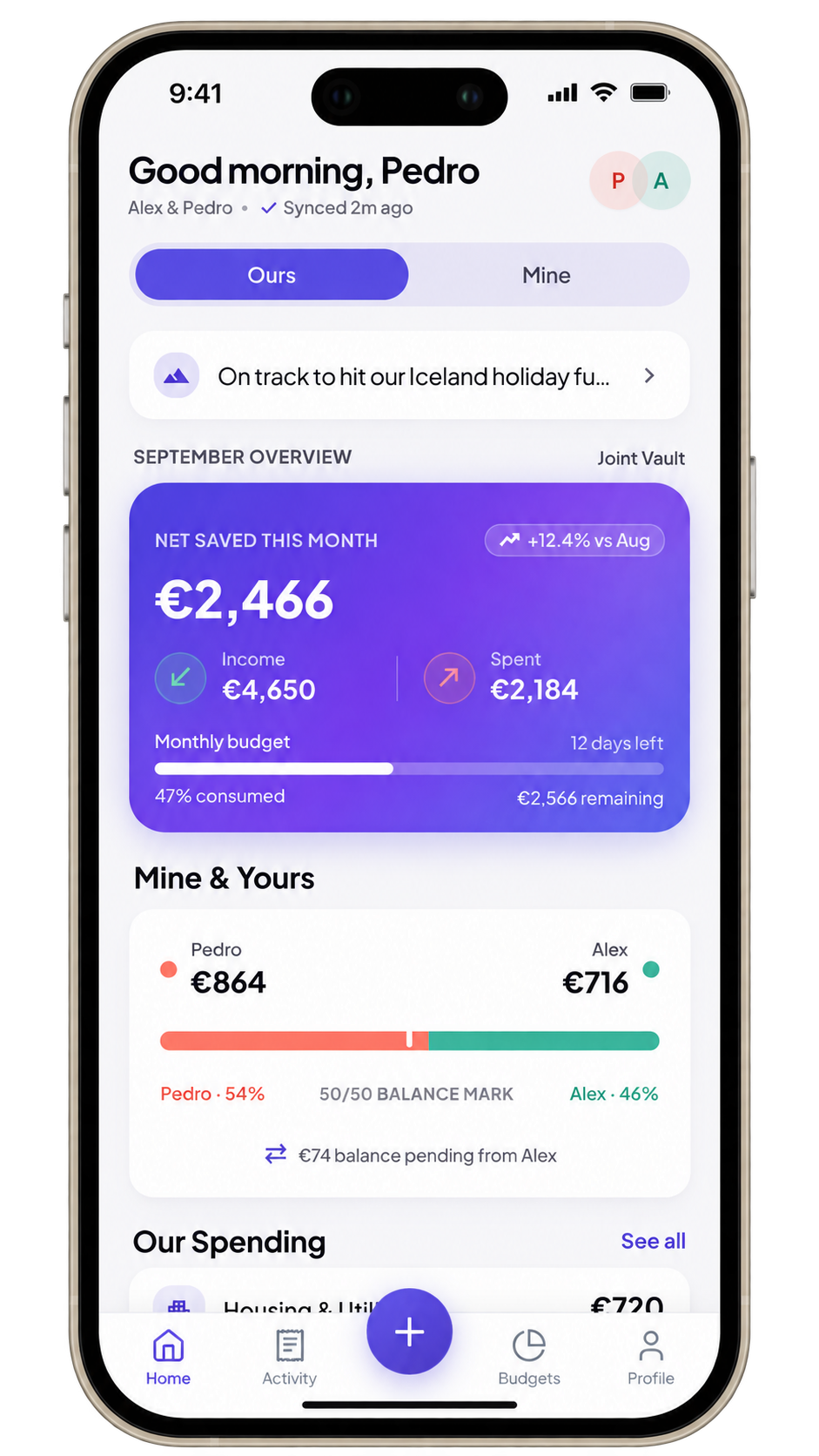 Vista previa de la app: Todo vuestro mes, de un vistazo